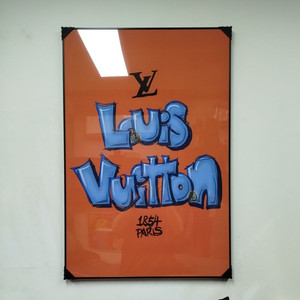 루이비통 로고 럭셔리 대형 그림액자 그림 액자 팝아트 인테리어소품 명품그림 명품액자 꽃 선물 가방 지갑 콜라보