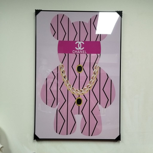 샤넬 베어브릭 감성 대형 그림액자 그림 액자 팝아트 인테리어소품 명품그림 명품액자 꽃 곰인형 콜라보 인테리어