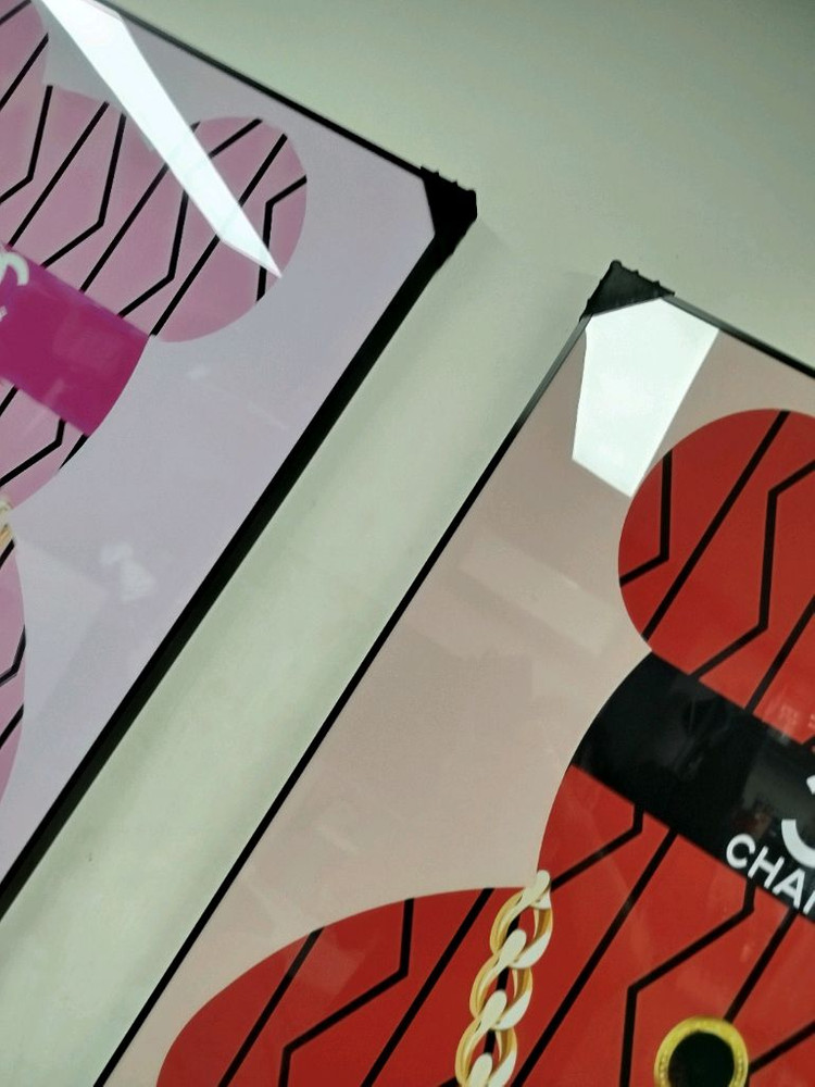 샤넬 베어브릭 감성 대형 그림액자 그림 액자 팝아트 인테리어소품 명품그림 명품액자 꽃 곰인형 콜라보 인테리어--7