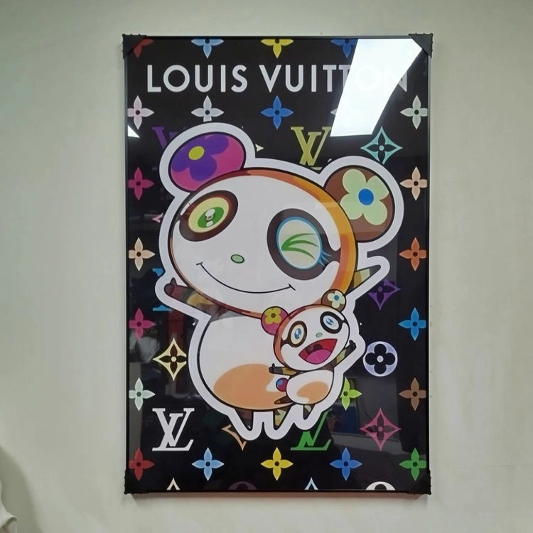 루이비통 캐릭터 감성 대형 그림액자 그림 액자 팝아트 인테리어소품 명품그림 명품액자 꽃 곰인형 콜라보 인테리어 이미지