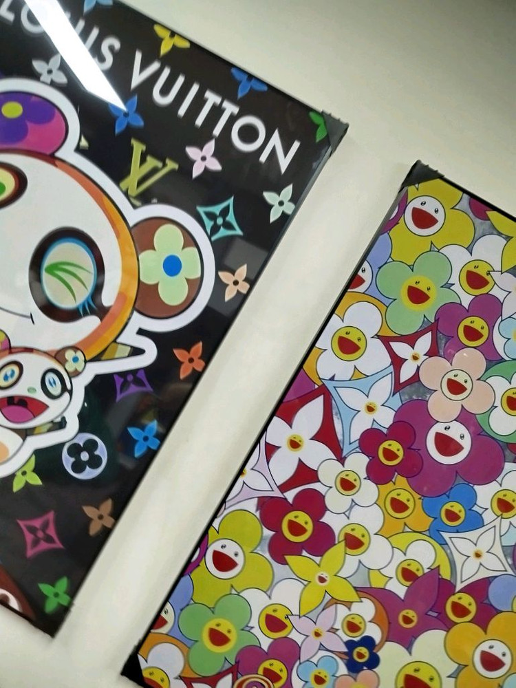 루이비통 캐릭터 감성 대형 그림액자 그림 액자 팝아트 인테리어소품 명품그림 명품액자 꽃 곰인형 콜라보 인테리어--5