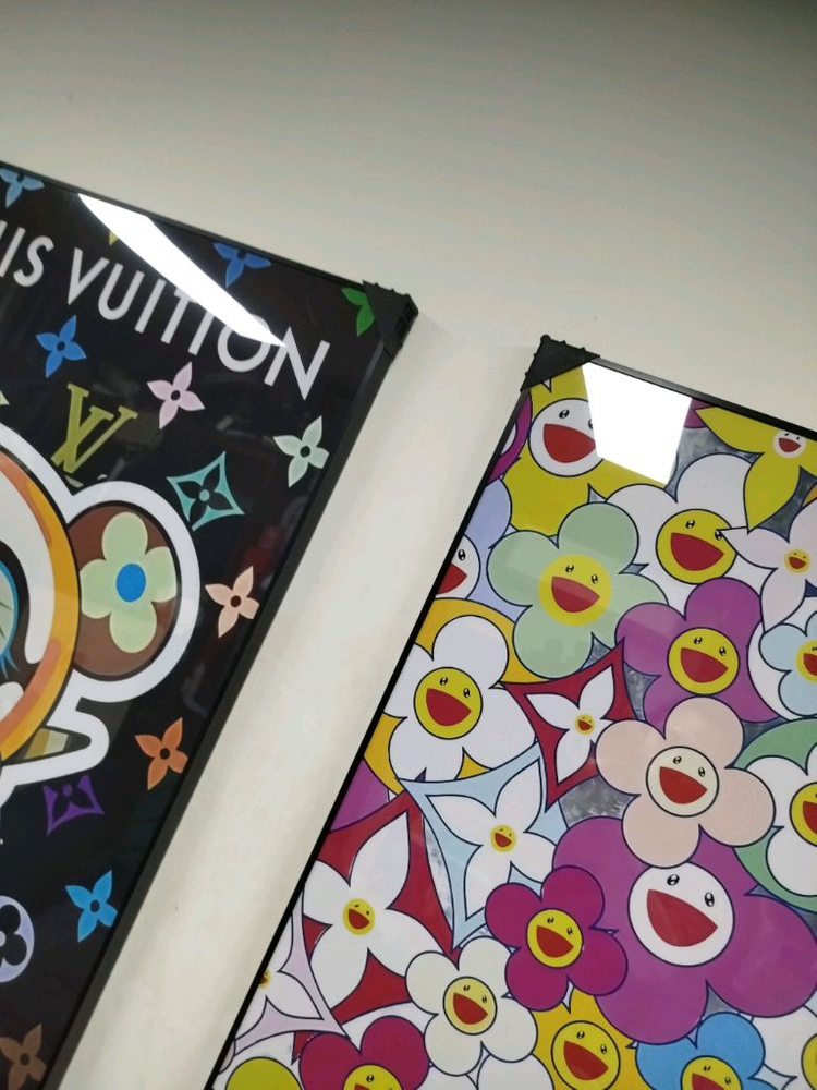 루이비통 카이카이키키 대형 그림액자 그림 액자 팝아트 인테리어소품 명품그림 명품액자 꽃 곰인형 콜라보 인테리어--9