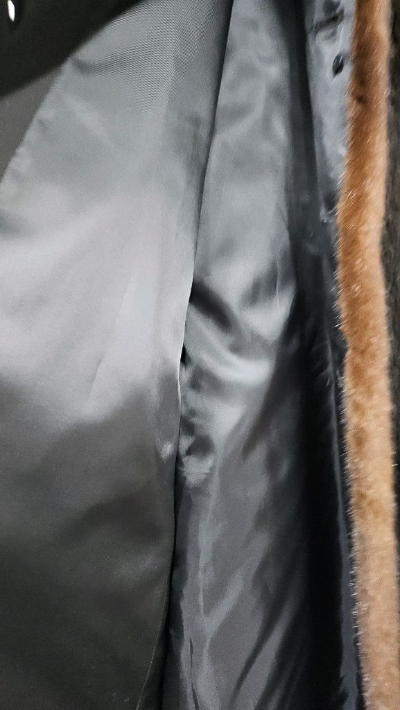 밍크카라 모피 롱코트88--3