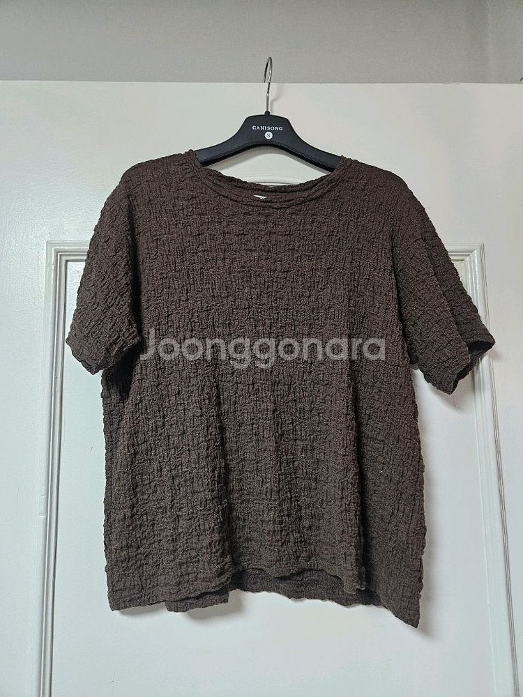 탑텐 고동색 갈색 스판 반팔 티셔츠 xl 편의점 반값 택포 7천원--0