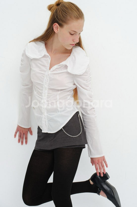 세릭 BALLOON COLLAR SHIRT WHITE--0