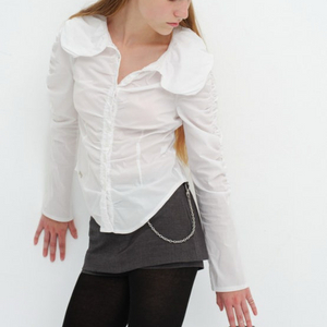 세릭 BALLOON COLLAR SHIRT WHITE