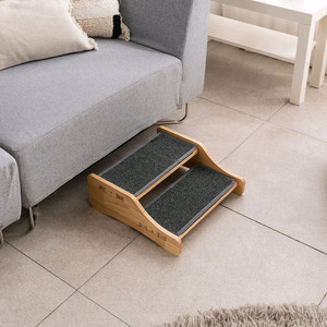 모넬로 원목 2단 강아지 고양이 계단 스텝