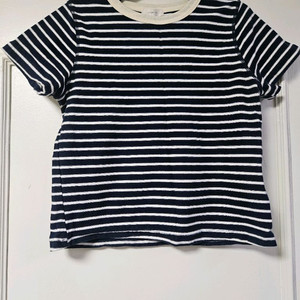 피그먼트 네이비 스트라이프 크롭 반팔티셔츠 편의점 반값 택포 7천원