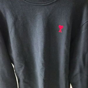 AMI 아미 남녀공용 스몰하트 맨투맨 블랙