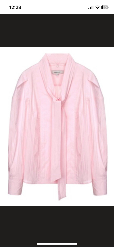 루에브르 타이 퍼프 슬리브 블라우스--3