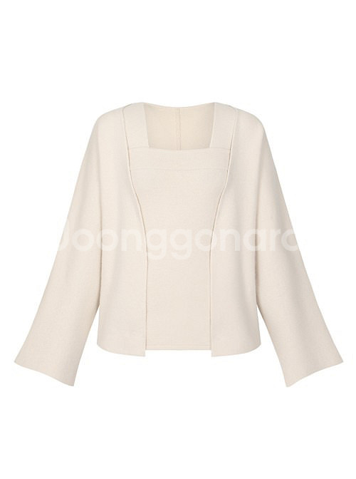 도시그리고여자 수플레 울캐시 가디건 세트--0