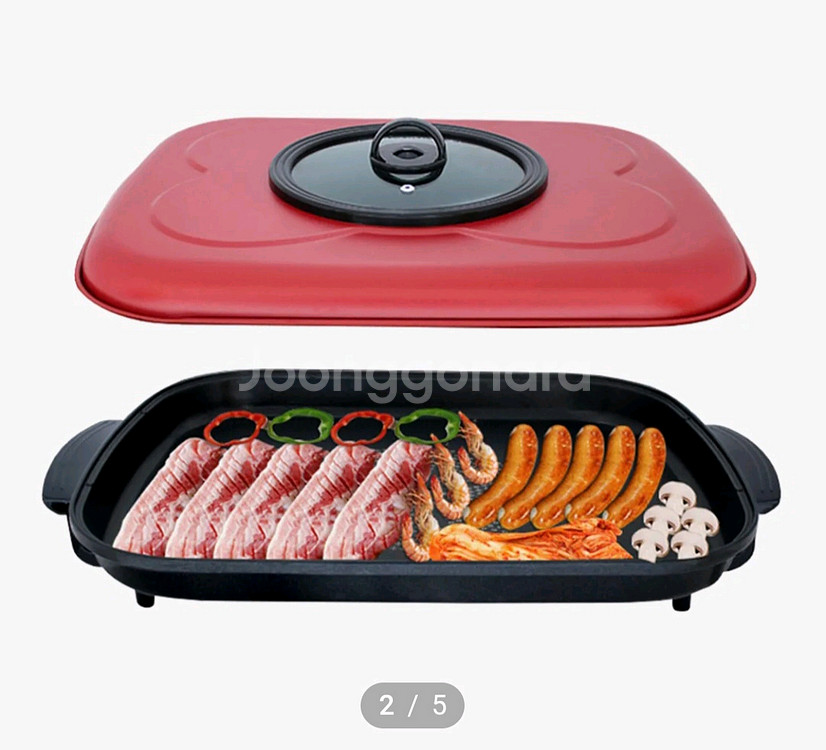 전기그릴 신일 그릴팬 사각 잔치팬 SPP-H61WS 특대형 그릴--2