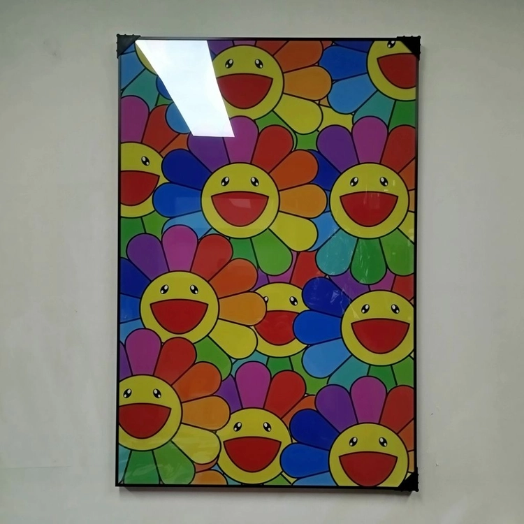 카이카이키키 무라카미다카시 대형 그림액자 그림 액자 팝아트 인테리어소품 명품그림 명품액자 꽃 곰인형 콜라보 인테리어 이미지