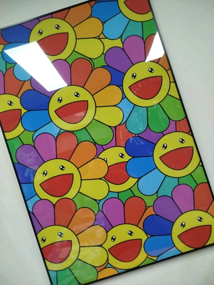 카이카이키키 무라카미다카시 대형 그림액자 그림 액자 팝아트 인테리어소품 명품그림 명품액자 꽃 곰인형 콜라보 인테리어 이미지
