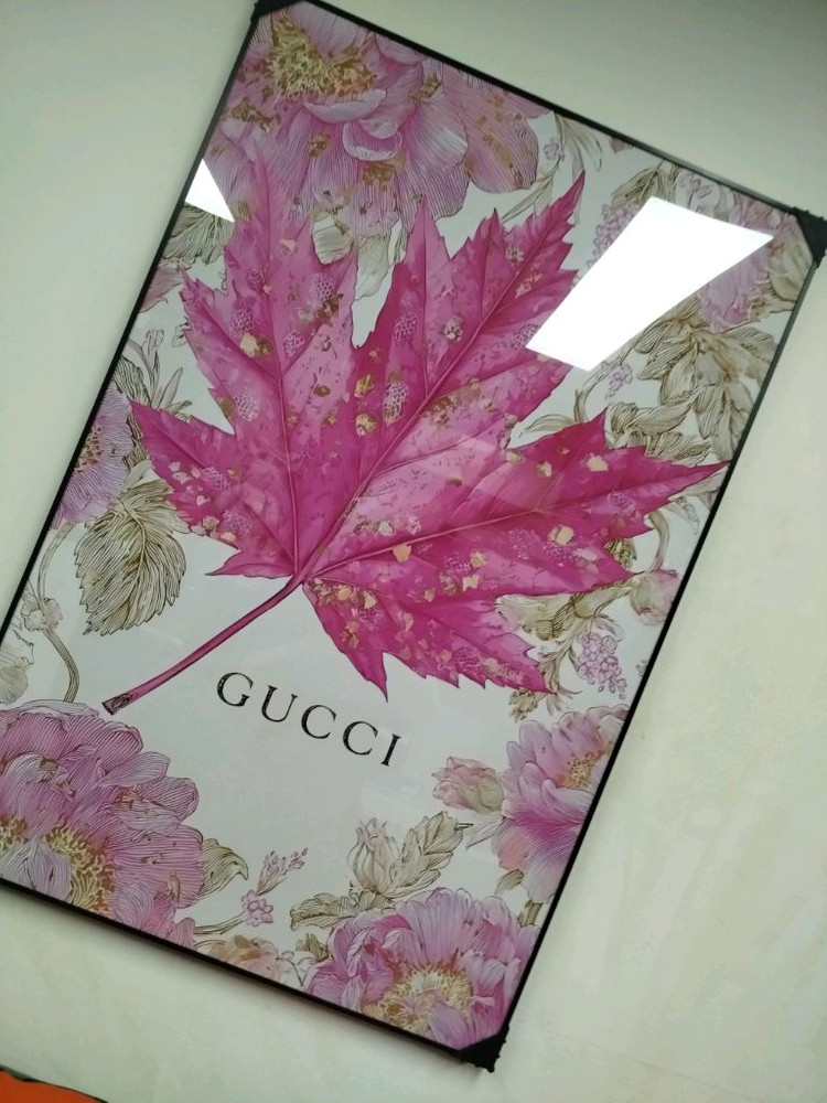 구찌 단풍 나무 감성 대형 그림액자 그림 액자 팝아트 인테리어소품 명품그림 명품액자 꽃 곰인형 콜라보 인테리어--1