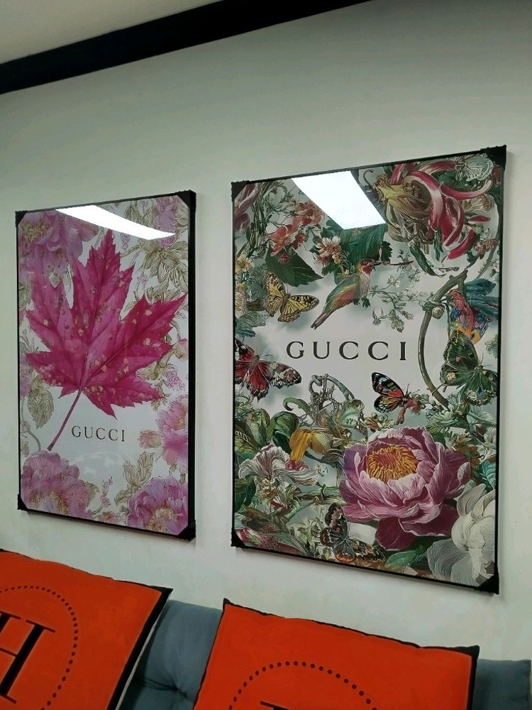 구찌 단풍 나무 감성 대형 그림액자 그림 액자 팝아트 인테리어소품 명품그림 명품액자 꽃 곰인형 콜라보 인테리어--7