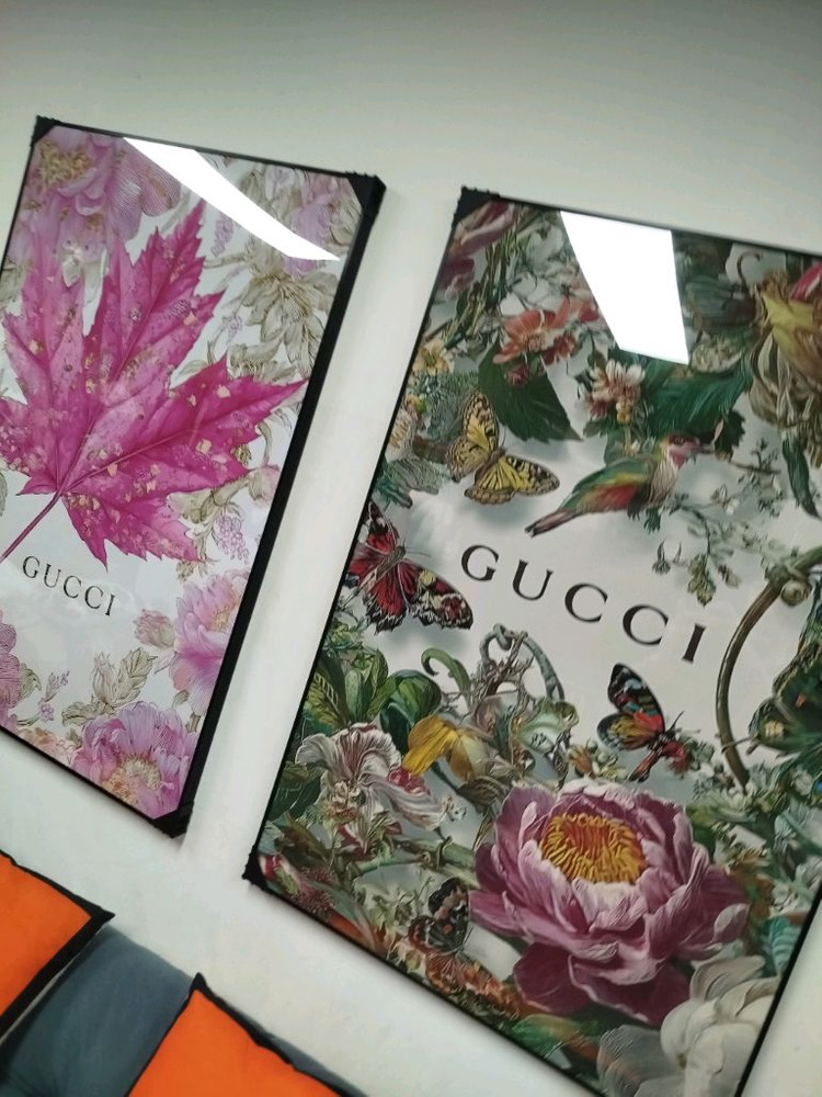 구찌 단풍 나무 감성 대형 그림액자 그림 액자 팝아트 인테리어소품 명품그림 명품액자 꽃 곰인형 콜라보 인테리어--8