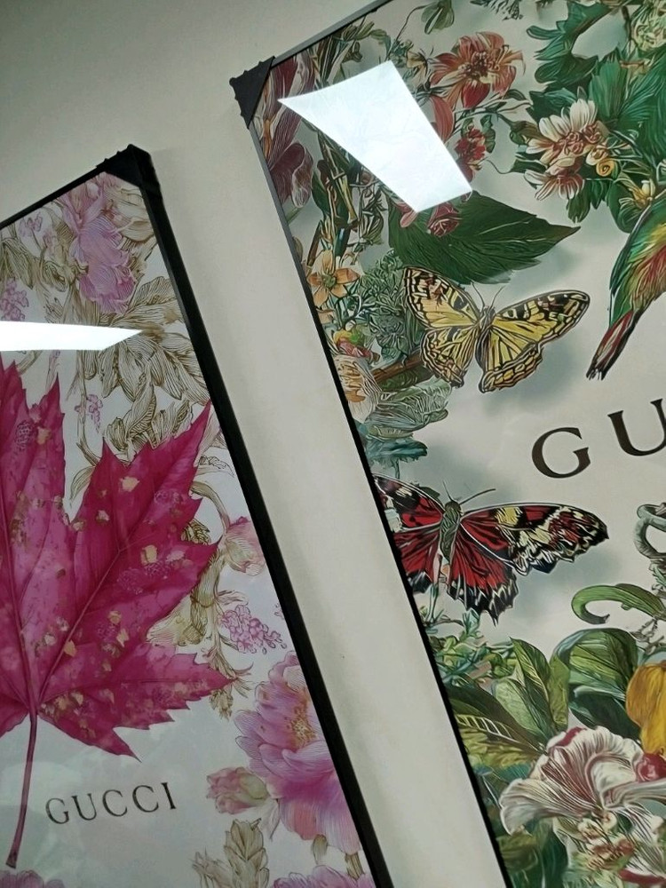 구찌 단풍 나무 감성 대형 그림액자 그림 액자 팝아트 인테리어소품 명품그림 명품액자 꽃 곰인형 콜라보 인테리어--9