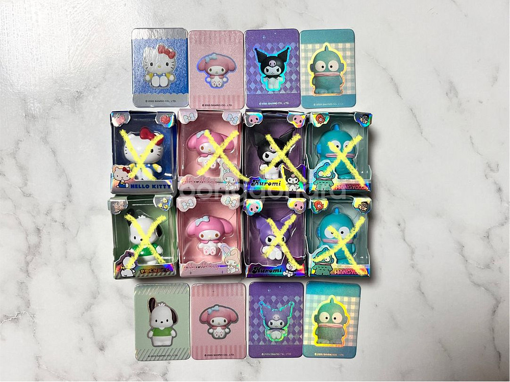 산리오 미니 쌀알 랜덤 미니어처 피규어--1