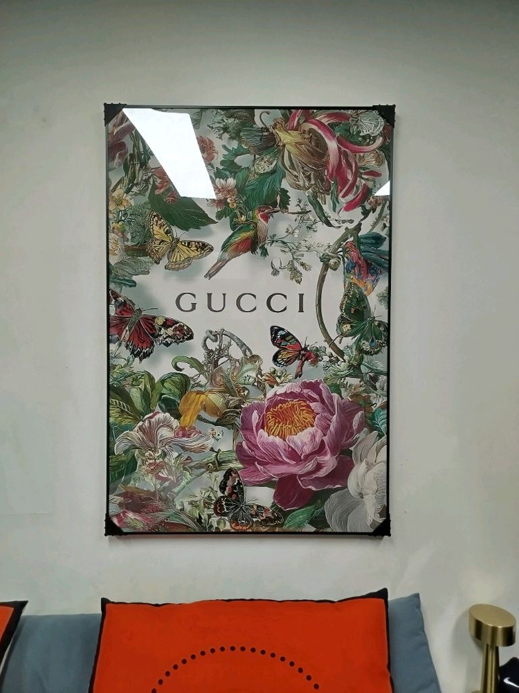 구찌 단풍 나비 새 나무 대형 그림액자 그림 액자 팝아트 인테리어소품 명품그림 명품액자 꽃 곰인형 콜라보 인테리어--8