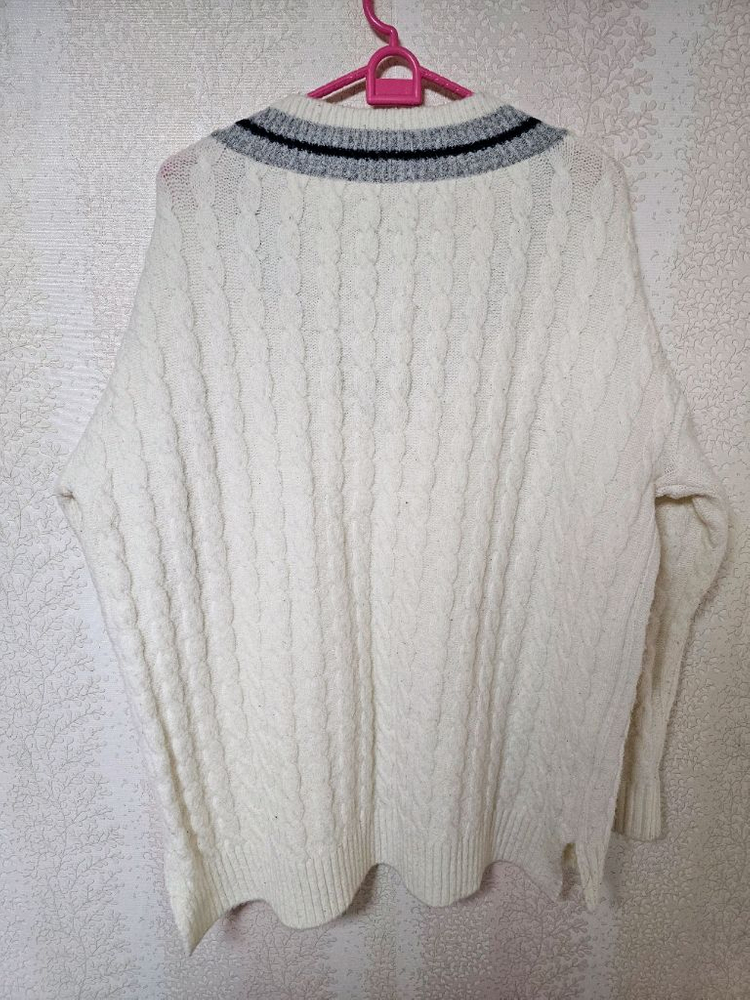 꽈베기 브이넥 니트 긴팔티 가을겨울 빅사이즈 옷 상의--1