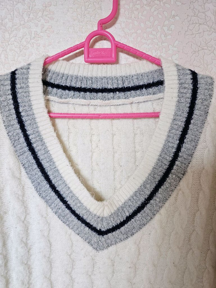 꽈베기 브이넥 니트 긴팔티 가을겨울 빅사이즈 옷 상의--5