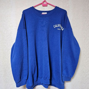 파란색 기모 긴팔티 가을겨울 빅사이즈 옷 상의