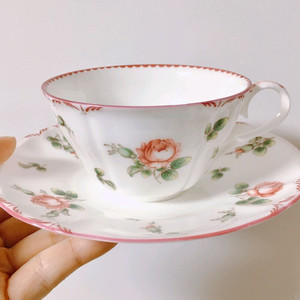 [1조 가격]단종 빈티지 니코(NIKKO) 핑크 로즈 패턴 찻잔 겸 커피잔