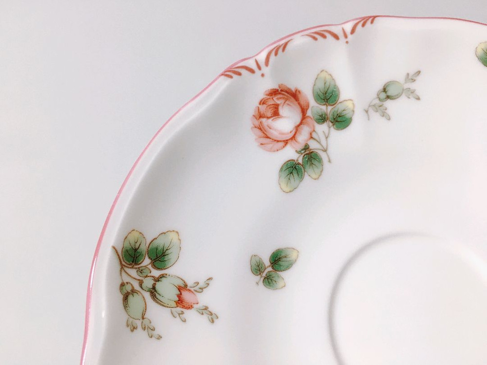 [1조 가격]단종 빈티지 니코(NIKKO) 핑크 로즈 패턴 찻잔 겸 커피잔--4