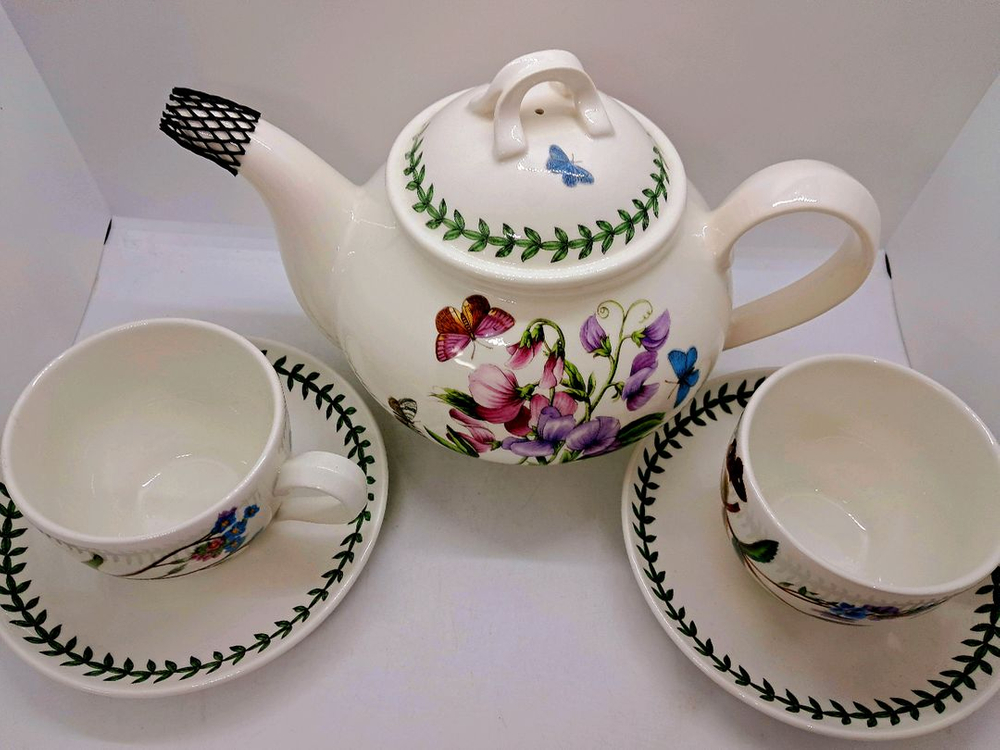 영국정품 포트메리온 Britain 티폿1.1L 찻잔2조(미사용--2