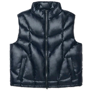 노매뉴얼 덕다운 패딩조끼 L사이즈 (글로시 블랙)