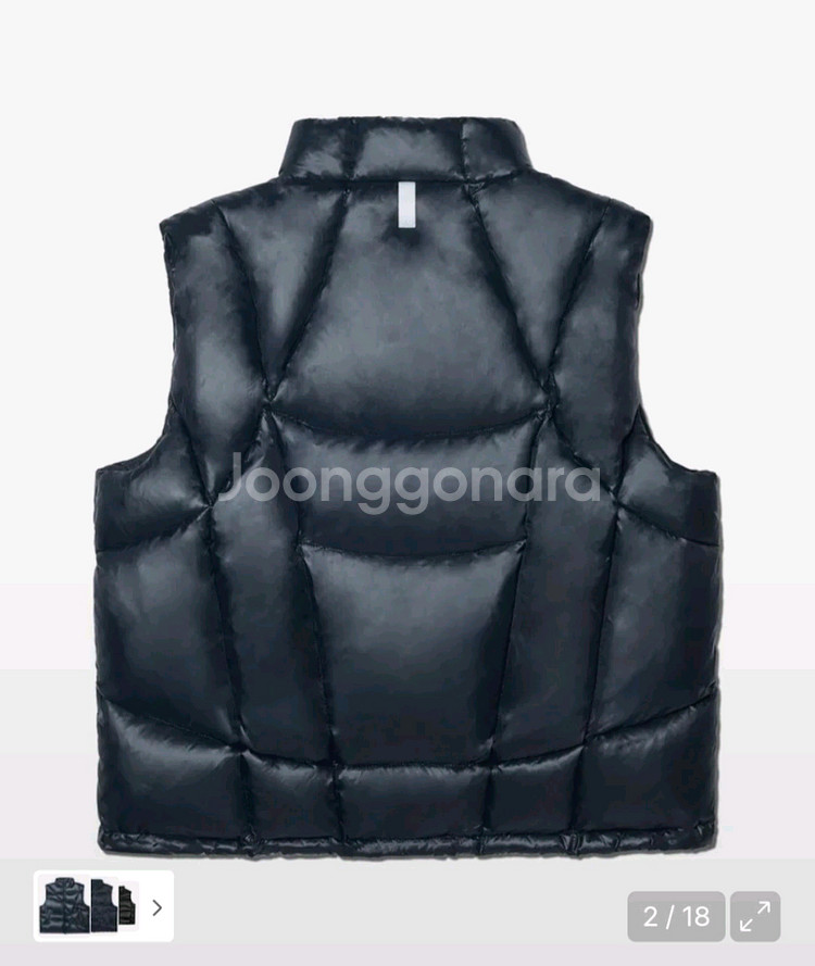 노매뉴얼 덕다운 패딩조끼 L사이즈 (글로시 블랙)--1