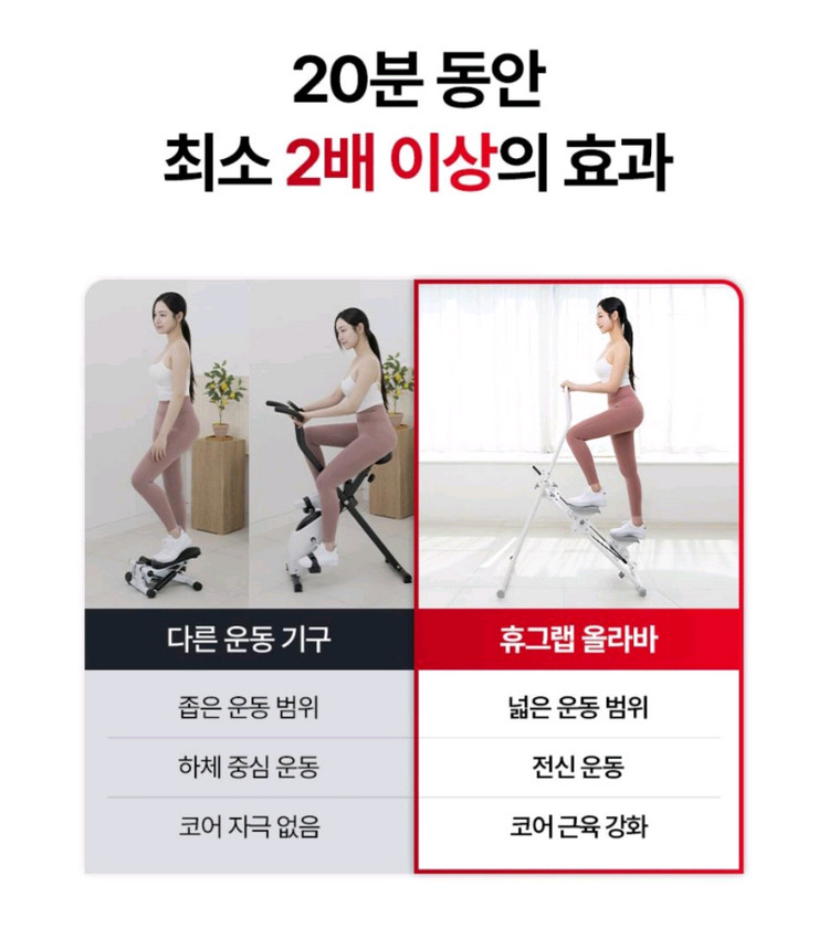 휴그랩올라바 천국의 계단 가정용 스텝퍼스텝밀에어실내운동기구 이미지