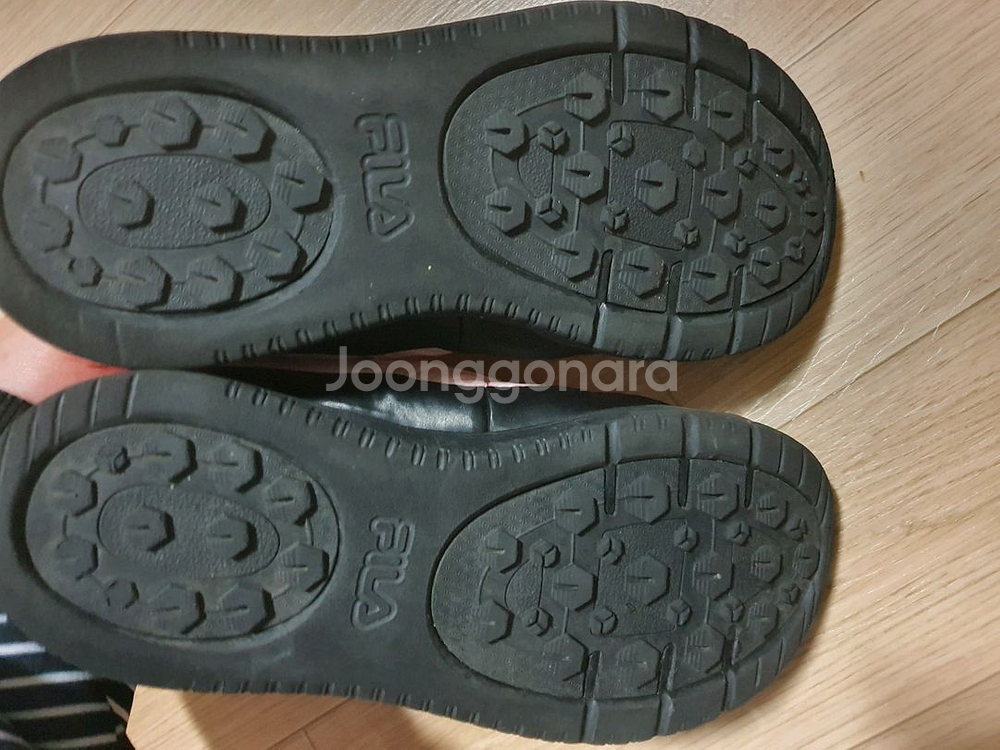 215mm 휠라 여아 패딩 기모 숏부츠 신발 운동화--6