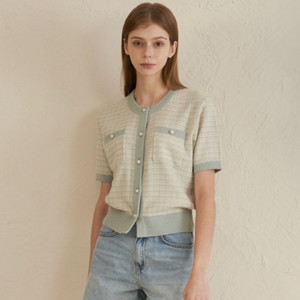 트위드 가디건 자켓 민트