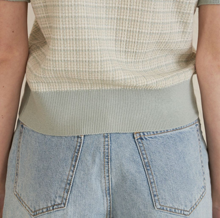 트위드 가디건 자켓 민트--4