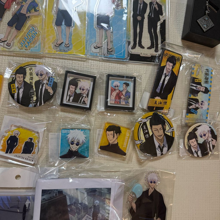 주술회전 굿즈 일괄 (고죠, 게토 위주 옥문강 키링 제외)--2