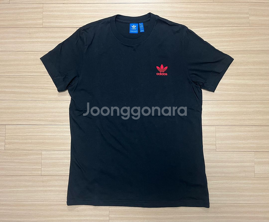 [L] 아디다스 반팔 티셔츠 검정--0