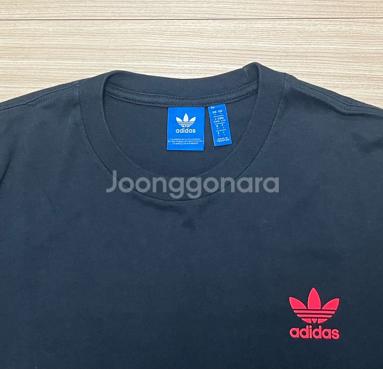 [L] 아디다스 반팔 티셔츠 검정--1