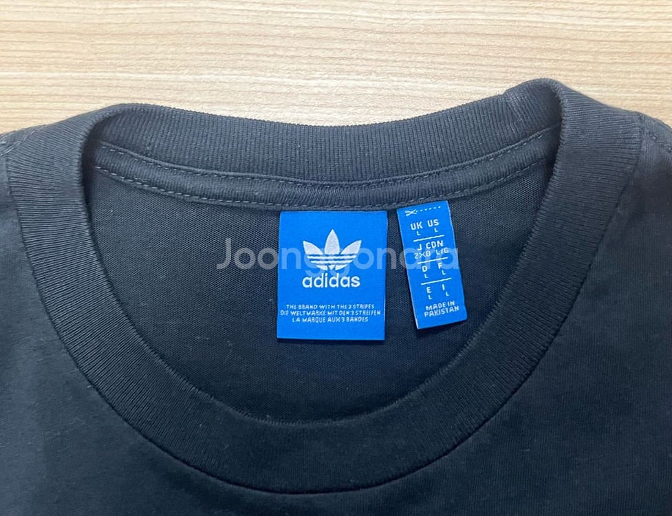 [L] 아디다스 반팔 티셔츠 검정--2