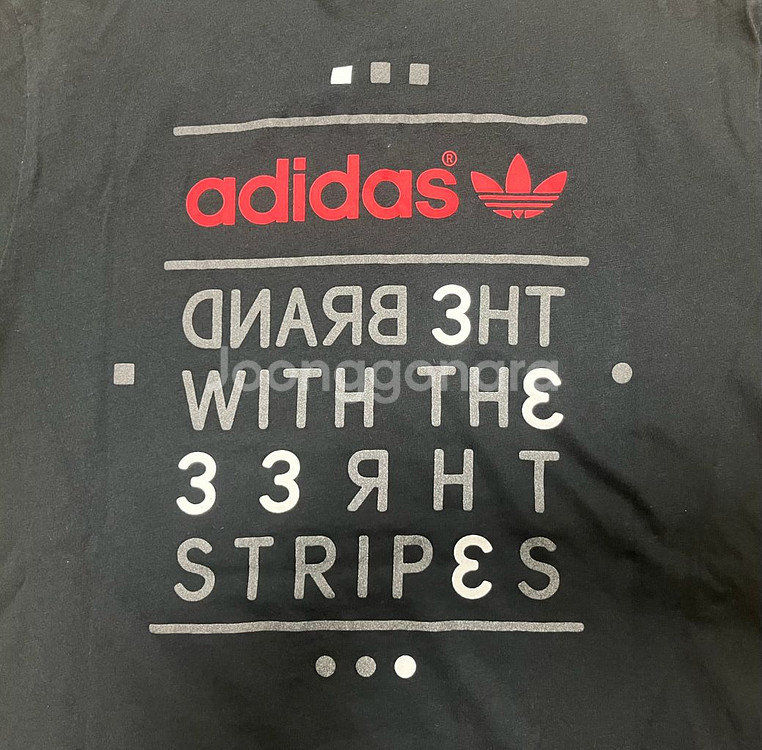 [L] 아디다스 반팔 티셔츠 검정--9