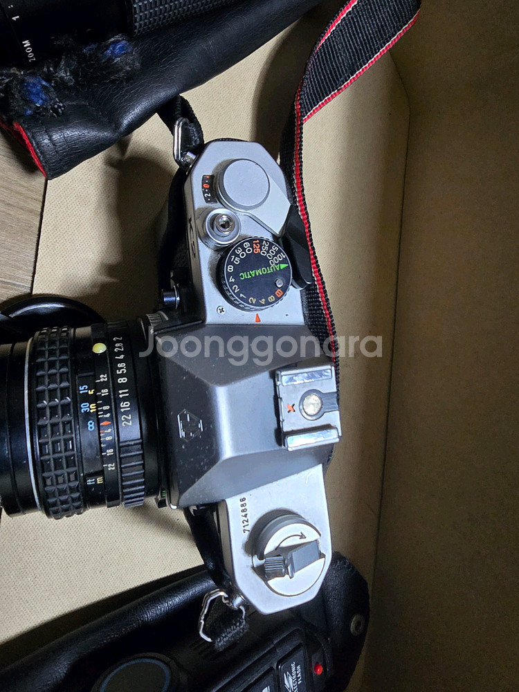 펜탁스 K2 필림카메라 + 렌즈 플래시 세트--4