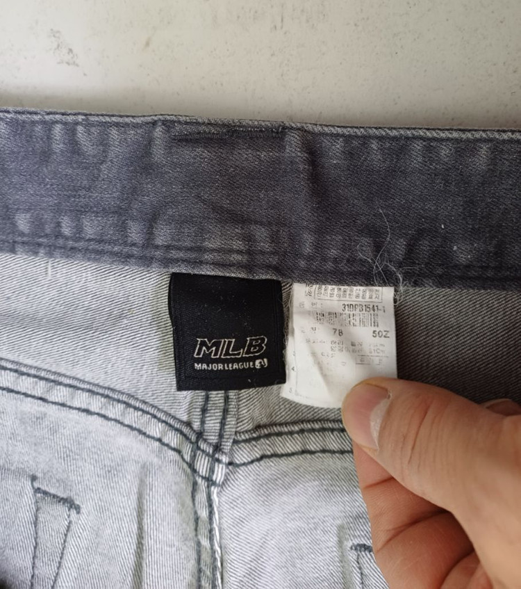 MLB 뉴욕양키스 슬림핏 데님 그레이진(사방스판31) 이미지