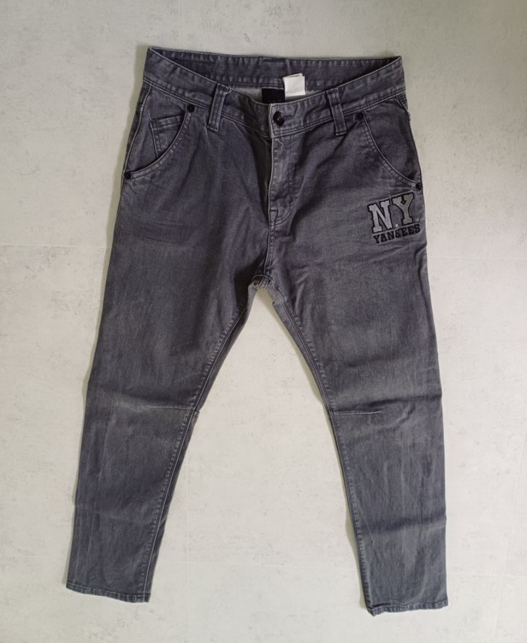 MLB 뉴욕양키스 슬림핏 데님 그레이진(사방스판31) 이미지