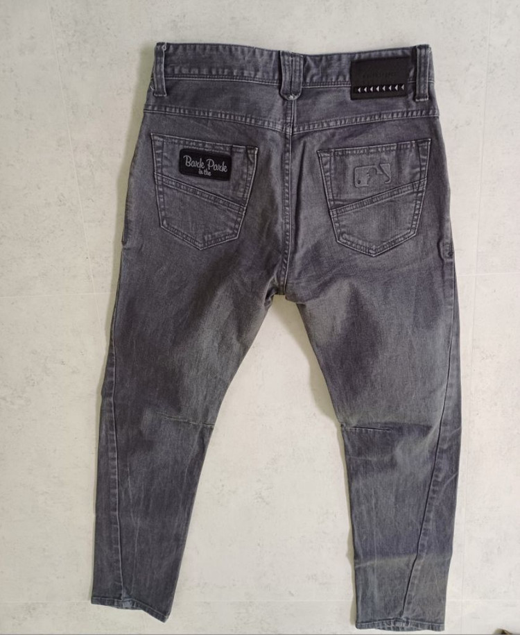 MLB 뉴욕양키스 슬림핏 데님 그레이진(사방스판31) 이미지