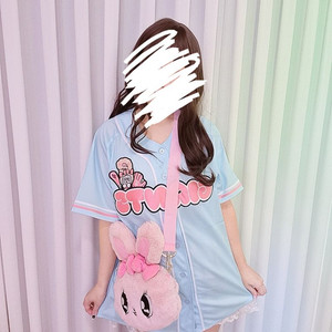 롯데 자이언츠 x 에스더 버니 캐릭터 유니폼 스카이블루 XL (논 마킹 버전) 이미지