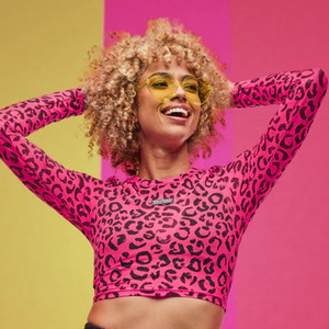 줌바 핑크호피 크롭 메쉬 탑 xs, s 새상품