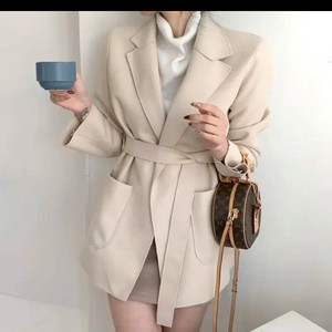 아이보리 모직 울자켓 벨트set