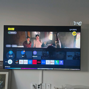 22년구매)) 삼성 75인치 크리스탈 uhd tv 벽걸이 KU75UA7000FXKR
