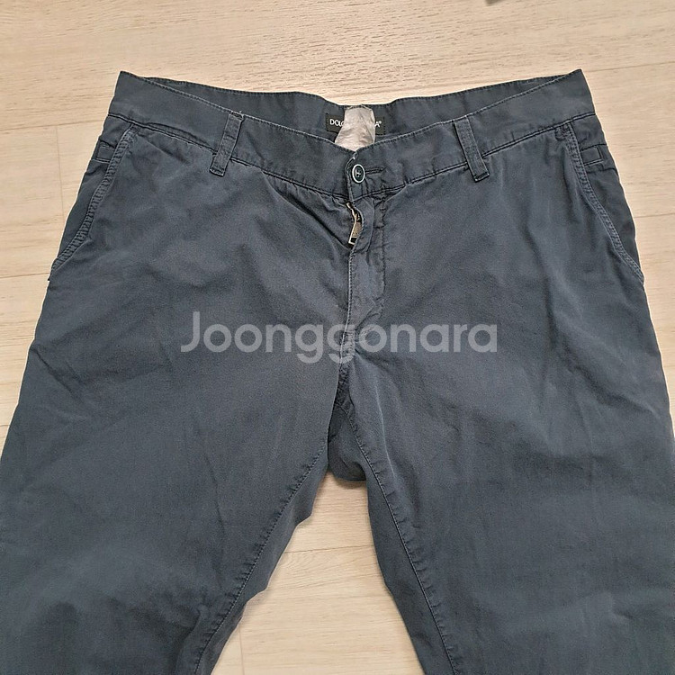 돌체앤가바나 네이비색 플레이트 치노팬츠 48사이즈 32 33--1